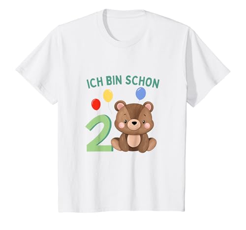 Kinder Ich bin Zwei Jahre Zweiter Geburtstag Junge Bär süß T-Shirt von Zwei Jahre Zweiter Geburtstag Bär Süß Junge
