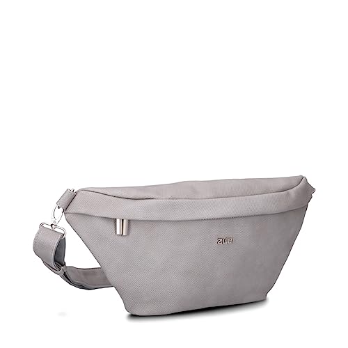 Zwei Damen Hip Bag Mademoiselle.M MH80 Bauchtasche 40 cm 3 Liter, Crossbody Bag wasserabweisend, 3-in-1 Bequeme Brusttasche, Gürteltasche & Hüfttasche (Canvas-Grey) von Zwei
