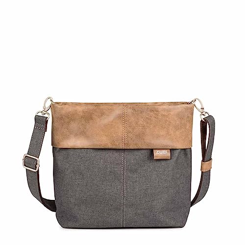 ZWEI Olli OT8 Tasche Damen Umhängetasche Schultertasche 25x23x10 cm (BxHxT), Farbe:, Graphit (Grau / Braun), One size von Zwei