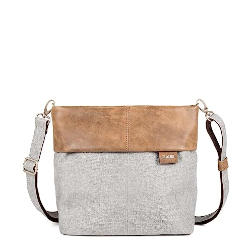 ZWEI Olli OT8 Tasche Damen Umhängetasche Schultertasche 25x23x10 cm (BxHxT), Farbe:, Ice (Grau / Braun), One size von Zwei