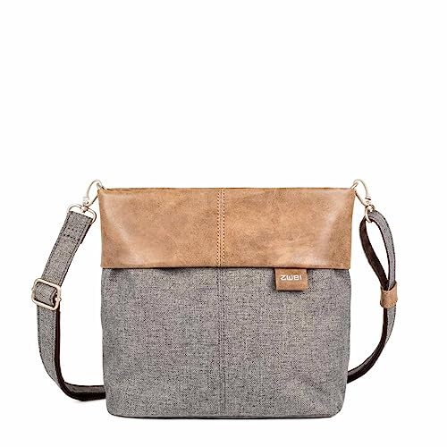 ZWEI Olli OT8 Tasche Damen Umhängetasche Schultertasche 25x23x10 cm (BxHxT), Farbe:, Stone (Grau / Braun), One size von Zwei