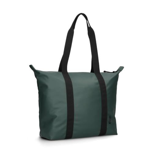 Damen Shopper Tasche CARGO CA150 große Tote Bag Einkaufstasche wasserfest mit Reißverschluss sportlich-moderne Schultertasche mit 14 Litern Volumen für Schule Arbeit Reisen Ausflug Einkauf (pine) von Zwei