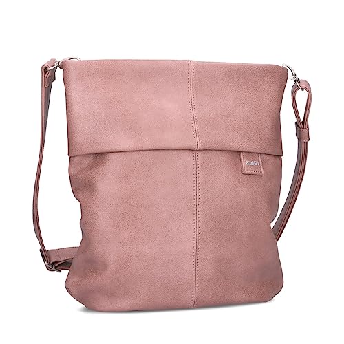 Zwei Damen Handtasche Mademoiselle M12 Umhängetasche 7 Liter klassische Crossbody Bag aus hochwertigem Kunstleder, DIN-A4 passend (blush) von Zwei