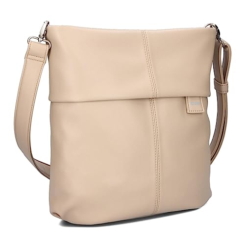 Zwei Damen Handtasche Mademoiselle.M M12 Umhängetasche 7 Liter Crossbody Bag, Schultertasche in DIN-A4-Größe, Schlüsselring, Geheimfach, inkl. extra kurzen abnehmbaren Schultergurt (oat) von Zwei