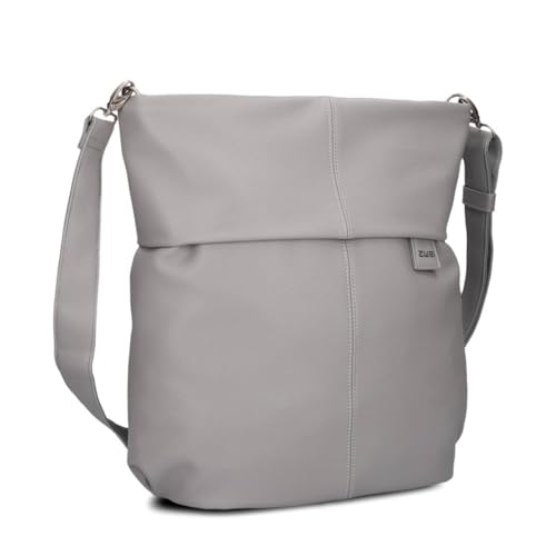 Zwei Damen Handtasche Mademoiselle M140 Umhängetasche 12 Liter klassische Crossbody Bag aus hochwertigem Kunstleder, DIN-A4 passend, ideale Tasche für die Arbeit, Büro oder Uni (foggy) von Zwei