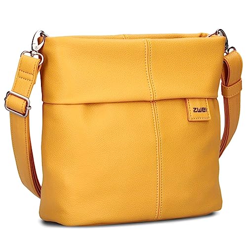 Zwei Damen Handtasche Mademoiselle M8 Umhängetasche 3 Liter klassische Crossbody Bag aus hochwertigem Kunstleder (sunny) von Zwei