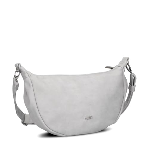 Zwei Damen Handtasche Mademoiselle.M M70 Moon-Bag 4 Liter Trend-Tasche in Halbmond-Form vielseitig als Bauchtasche Crossbody-Bag Abendtasche Umhängetasche zu tragen (nubuk-ice) von Zwei