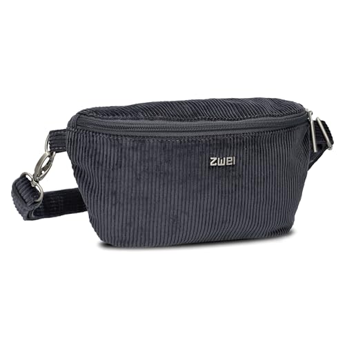 Zwei Damen Hip Bag Mademoiselle.M MH4 Bauchtasche 25 cm 1 Liter aus hochwertigem Kunstleder, Crossbody Bag wasserabweisend, 3-in-1 Bequeme Brusttasche, Gürteltasche & Hüfttasche (Cord-Polar) von Zwei
