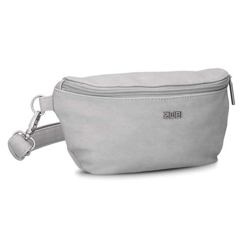Zwei Damen Hip Bag Mademoiselle.M MH4 Bauchtasche 25 cm 1 Liter aus hochwertigem Kunstleder, Crossbody Bag wasserabweisend, 3-in-1 Bequeme Brusttasche, Gürteltasche & Hüfttasche (Nubuk-Ice) von Zwei