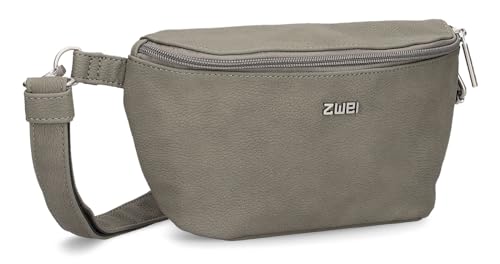 Zwei Damen Hip Bag Mademoiselle.M MH4 Bauchtasche 25 cm 1 Liter aus hochwertigem Kunstleder, Crossbody Bag wasserabweisend, 3-in-1 Bequeme Brusttasche, Gürteltasche & Hüfttasche (Fango) von Zwei