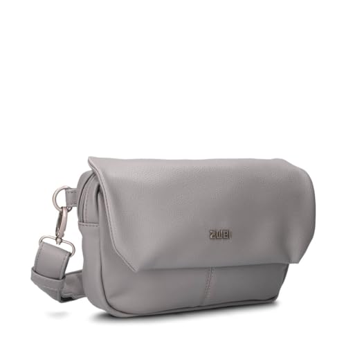 Zwei Damen Hip Bag Mademoiselle.M MH40 Crossbody Bag 2 Liter Volumen, kleine Messenger Bag als Hüfttasche, Bauchtasche oder Brusttasche zu tragen, klassisch-elegant (Foggy) von Zwei