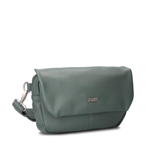 Zwei Damen Hip Bag Mademoiselle.M MH40 Crossbody Bag 2 Liter Volumen, kleine Messenger Bag als Hüfttasche, Bauchtasche oder Brusttasche zu tragen, klassisch-elegant (eucalyptus) von Zwei