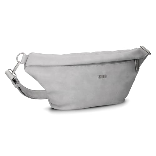 Zwei Damen Hip Bag Mademoiselle.M MH80 Bauchtasche 40 cm 3 Liter, Crossbody Bag wasserabweisend, 3-in-1 Bequeme Brusttasche, Gürteltasche & Hüfttasche (Nubuk-Ice) von Zwei