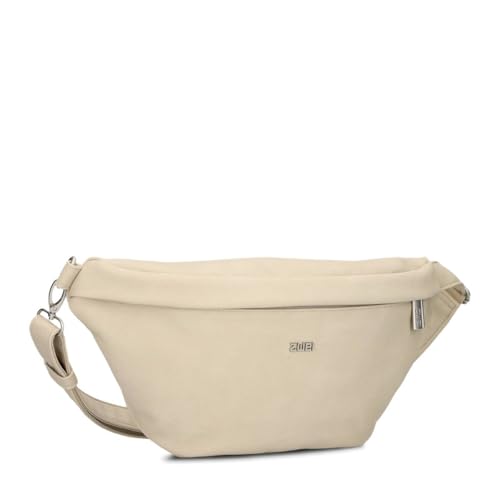 Zwei Damen Hip Bag Mademoiselle.M MH80 Bauchtasche 40 cm 3 Liter, Crossbody Bag wasserabweisend, 3-in-1 Bequeme Brusttasche, Gürteltasche & Hüfttasche (Nubuk-Linen) von Zwei