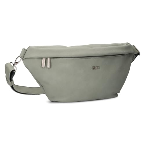 Zwei Damen Hip Bag Mademoiselle.M MH80 Bauchtasche 40 cm 3 Liter, Crossbody Bag wasserabweisend, 3-in-1 Bequeme Brusttasche, Gürteltasche & Hüfttasche (sage) von Zwei