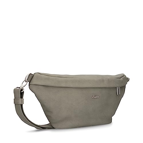 Zwei Damen Hip Bag Mademoiselle.M MH80 Bauchtasche 40 cm 3 Liter, Crossbody Bag wasserabweisend, 3-in-1 Bequeme Brusttasche, Gürteltasche & Hüfttasche (Fango) von Zwei
