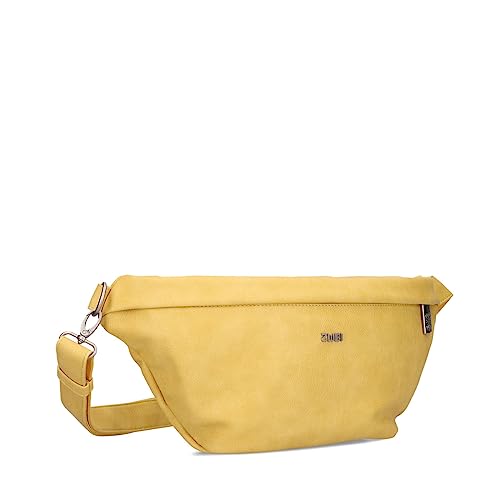 Zwei Damen Hip Bag Mademoiselle.M MH80 Bauchtasche 40 cm 3 Liter, Crossbody Bag wasserabweisend, 3-in-1 Bequeme Brusttasche, Gürteltasche & Hüfttasche (Lemon) von Zwei