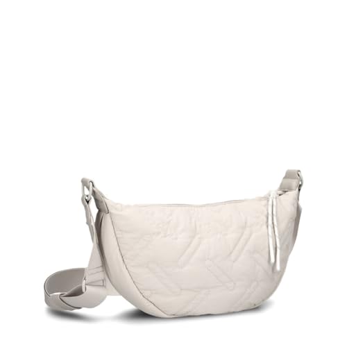 Zwei Damen Puffer Tasche Cleo CL50 gesteppte moonbag 2 Liter wasserabweisende quilted Puffy Bag Halbmond-Form, recyceltes Nylon, Stepptasche tragbar als Umhängetasche oder crossbody (sand) von Zwei