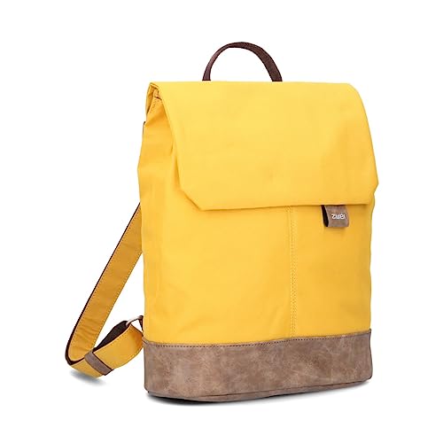 Zwei Damen Rucksack Olli OR13 Daypack 7 Liter robust strapazierfähig wasserabweisend Rückenpolsterung Hauptfach mit Reißverschluss Geheimfach Handyfach Einsteckfächer Laptopfach gepolstert (yellow) von Zwei