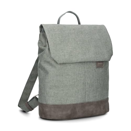 Zwei Damen Rucksack Olli OR13 Daypack 7 Liter robust strapazierfähig wasserabweisend Rückenpolsterung Hauptfach mit Reißverschluss Geheimfach Handyfach Einsteckfächer Laptopfach gepolstert (salbei) von Zwei