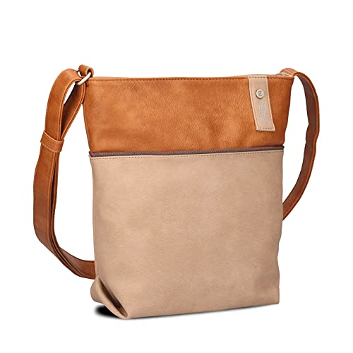 Zwei Jana J10 - Schultertasche 29 cm nubuk-sand von Zwei