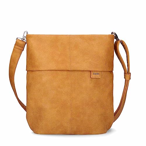 Zwei Damen Handtasche Mademoiselle M12 Umhängetasche 7 Liter klassische Crossbody Bag aus hochwertigem Kunstleder, DIN-A4 passend (canvas-curry) von Zwei