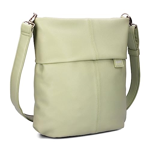 Zwei Damen Handtasche Mademoiselle M12 Umhängetasche 7 Liter klassische Crossbody Bag aus hochwertigem Kunstleder, DIN-A4 passend (midjadenight) von Zwei