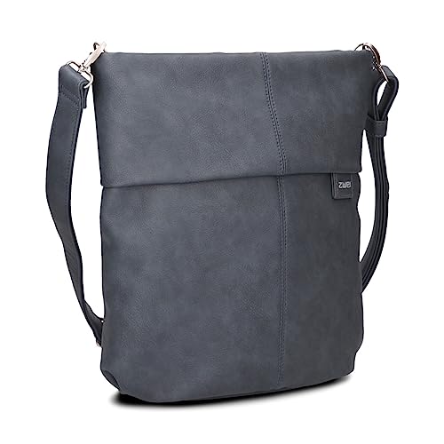 Zwei Damen Handtasche Mademoiselle M12 Umhängetasche 7 Liter klassische Crossbody Bag aus hochwertigem Kunstleder, DIN-A4 passend (midnight) von Zwei