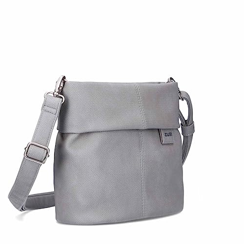 Zwei Damen Handtasche Mademoiselle.M M8 Crossbody Bag 3 L Umhängetasche aus Kunstleder mit Geheimfach & Hauptfach mit Reißverschluss, inkl. kurzem & langen abnehmbaren Schultergurt (canvas-grey) von Zwei