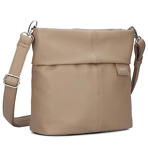 Zwei Damen Handtasche Mademoiselle M8 Umhängetasche 3 Liter klassische Crossbody Bag aus hochwertigem Kunstleder (hazel) von Zwei