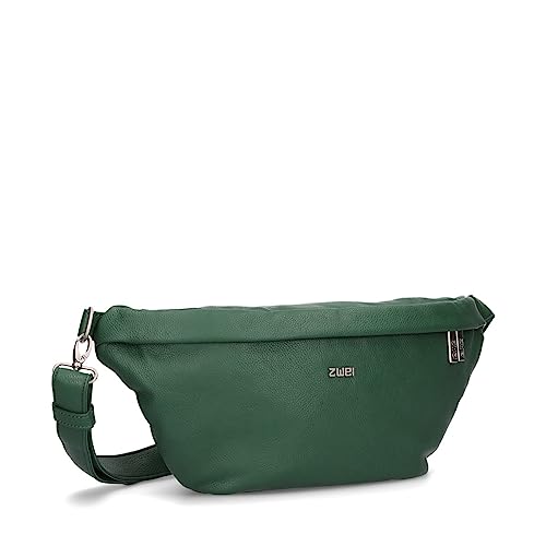 Zwei Damen Hip Bag Mademoiselle.M MH80 Bauchtasche 40 cm 3 Liter, Crossbody Bag wasserabweisend, 3-in-1 Bequeme Brusttasche, Gürteltasche & Hüfttasche (moos) von Zwei
