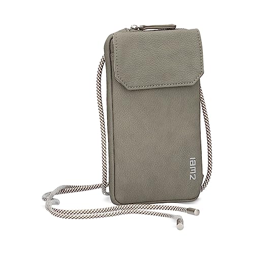 Zwei Handytasche zum Umhängen Mademoiselle.M MP30 Smartphone-Etui & Geldbörse 2-in-1, umlaufender Reißverschluss, längenverstellbarer Riemen, Mini-Handtasche 19 x 10 x 3 cm (Fango) von Zwei