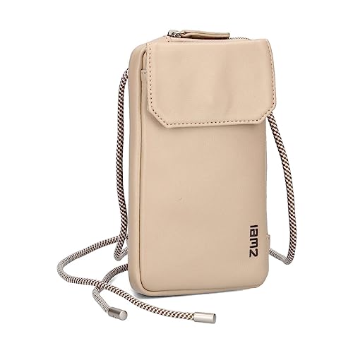 Zwei Handytasche zum Umhängen MADEMOISELLE.M MP30 Smartphone-Etui & Geldbörse 2-in-1, umlaufender Reißverschluss, längenverstellbarer Riemen, Mini-Handtasche 19 x 10 x 3 cm (oat) von Zwei