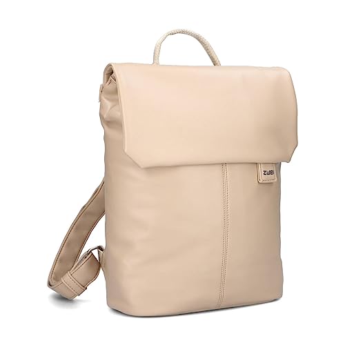 Zwei Damen City-Rucksack Mademoiselle.M MR13 Tagesrucksack 7 Liter, gepolstertes Laptopfach, Magnet-Verschlussklappe, Hauptfach mit Reißverschluss, Rückenpolsterung, klassisch-elegant (oat) von Zwei