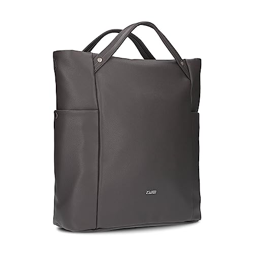 Damen Business-Tasche Pia PI120 Laptop-Tasche 9 Liter klassisch-elegante Hochformat Tote Bag für Büro & Arbeit inkl. extra langer Schultergurt - als Umhängetasche & Schultertasche zu tragen (stone) von Zwei