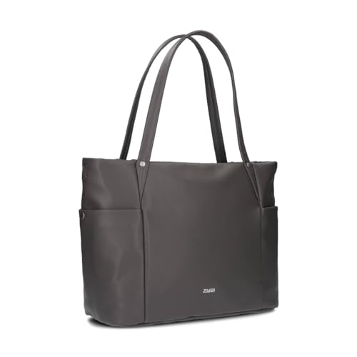 Zwei Damen Business-Tasche Pia PI170 Laptop-Tasche 11 Liter klassisch-eleganter Shopper für Büro & Arbeit inkl. extra langer Schultergurt - Umhängetasche & Schultertasche (stone) von Zwei