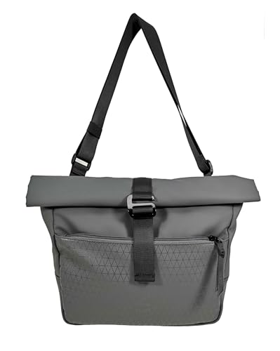 Zwei Sling Bag JONA JO100 – Crossbody Umhängetasche 8–9 L für Damen & Herren – Rolltop-Design, erweiterbar – Sportlich-moderne Schultertasche, Rucksack-Alternative, robust & wasserabweisend (stone) von Zwei