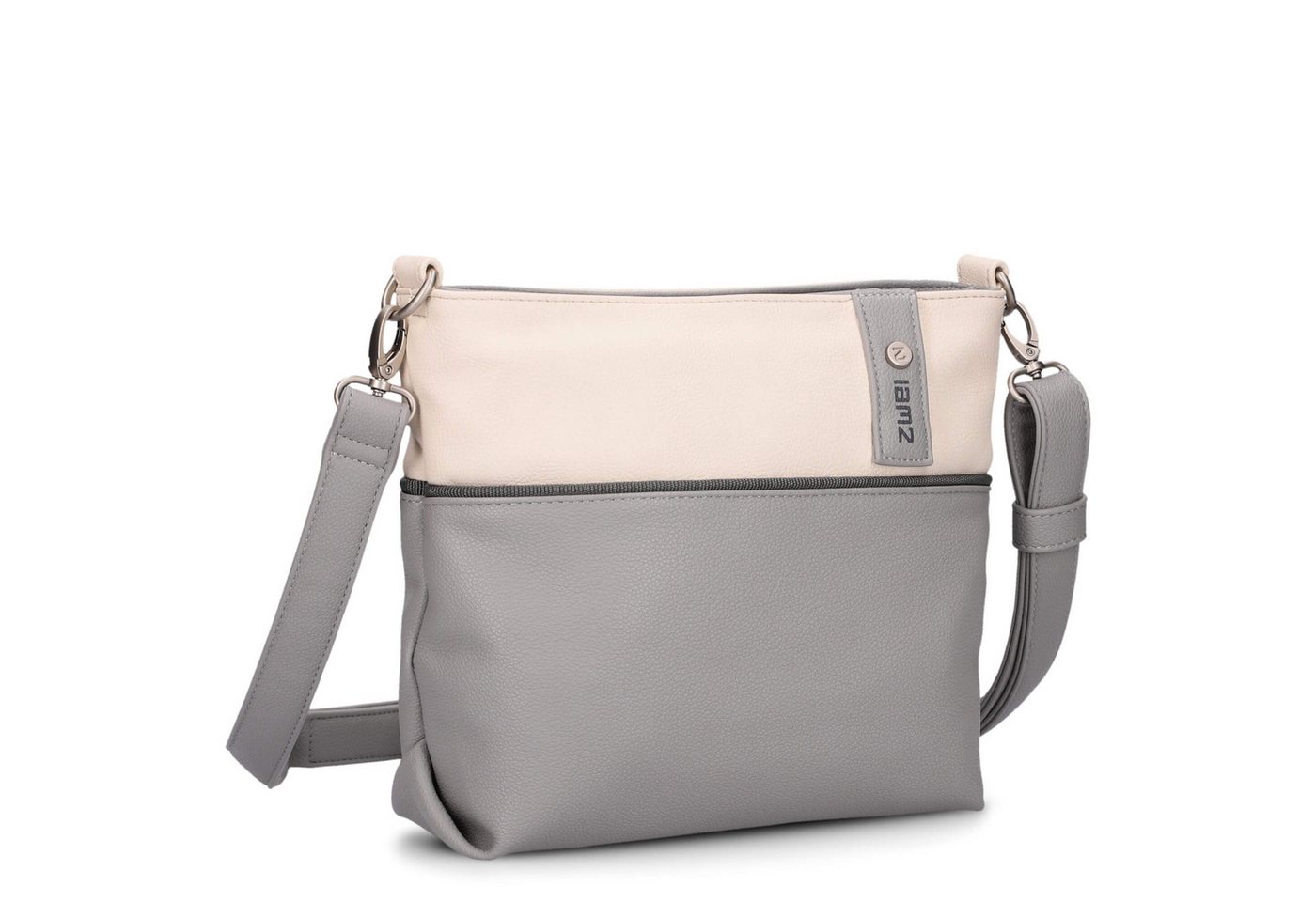 Zwei Umhängetasche Jana J8 - Schultertasche 27 cm (foggy) von Zwei