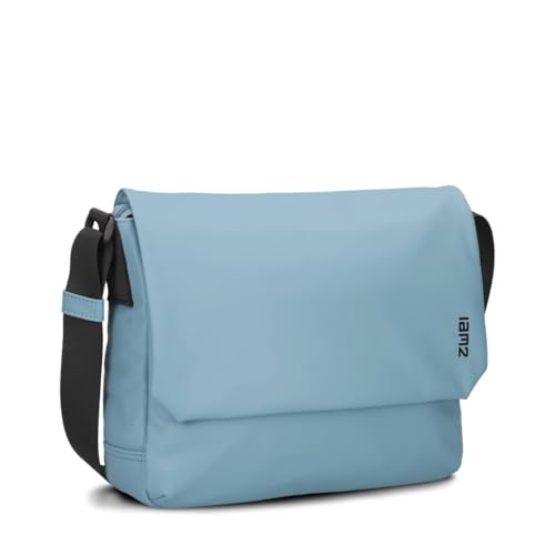 Zwei Unisex Messenger-Bag Cargo CA130 wasserfeste Umhängetasche 6 Liter verstellbarer Schultergurt Magnet-Verschlussklappe gepolstertes Laptop-Fach gute Innenausstattung (sky) von Zwei