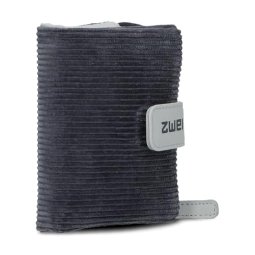 Zwei kleine Damen Geldbörse M.Wallet MW5 Portemonnaie aus weichem Kunstleder, Geldbeutel mit Druckknopf & Reißverschluss-Münzfach, 6 Kartenfächern, 4 Einsteckfächern, 1 Scheinfach (Cord-Polar) von Zwei