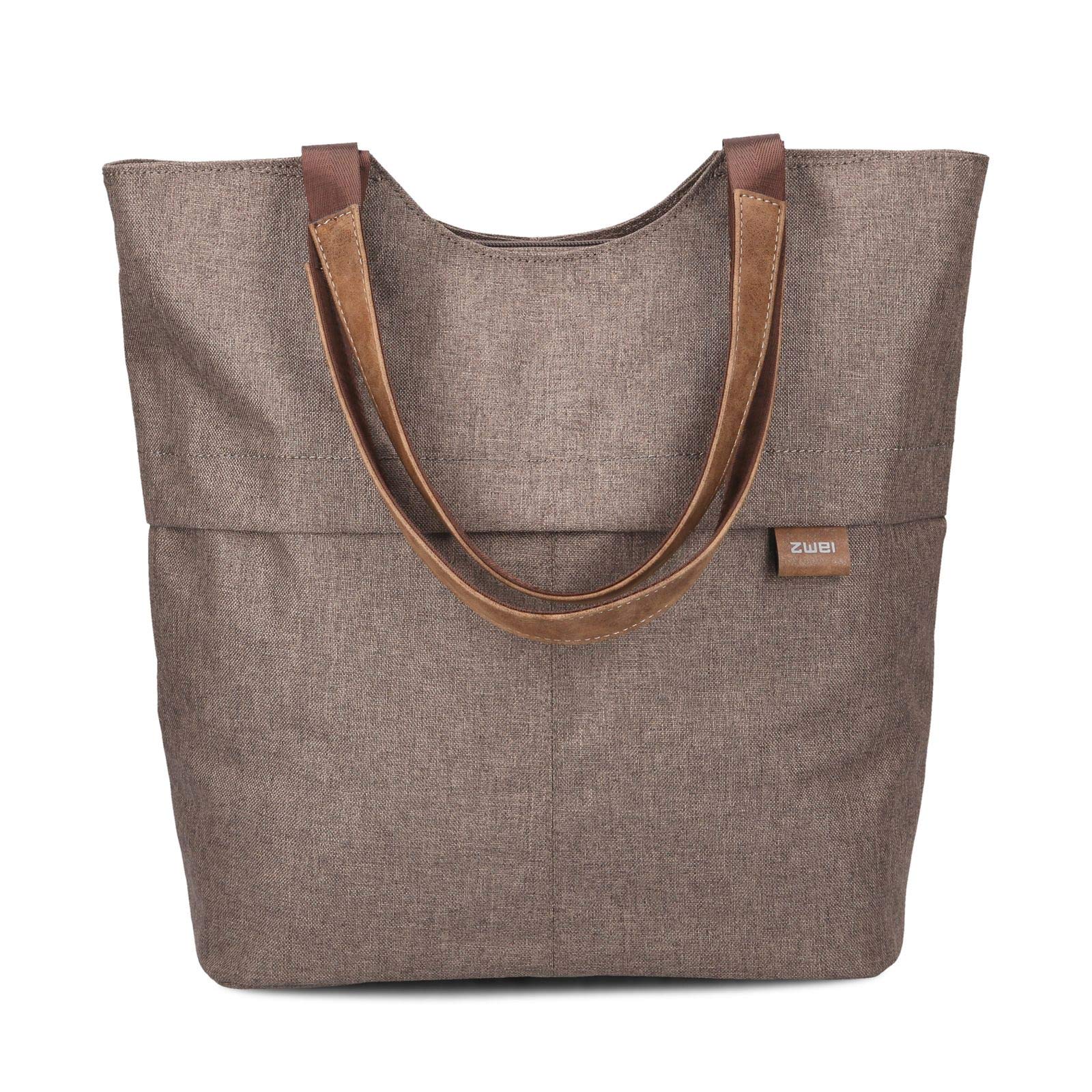 unisex Handtaschen braun Shopper - von Zwei