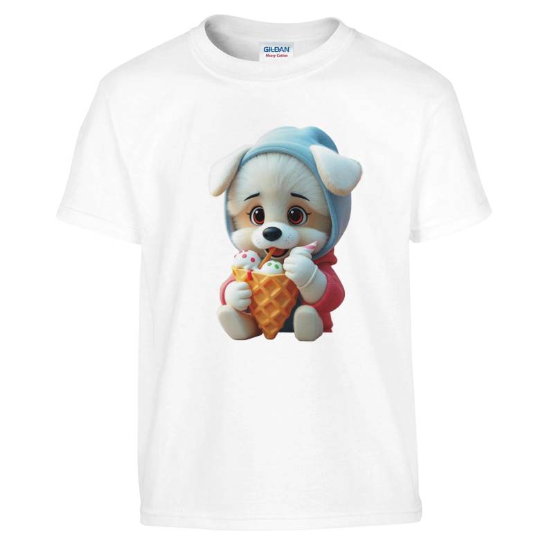 Schönes Rundhals-T-Shirt Für Kinder Mit Niedlichem Hundeprint von Zweideutig