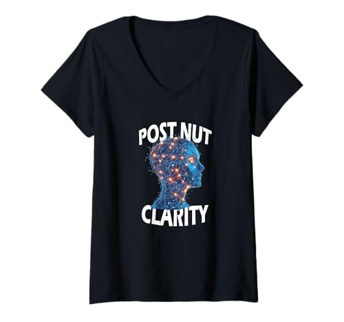 Damen Post Nut Clarity - Shirt mit Zweideutigem Spruch T-Shirt mit V-Ausschnitt Damen Post Nut Clarity - Shirt mit Zweideutigem Spruch T-Shirt mit V-Ausschnitt von Zweideutige Witze Shirts für Humor
