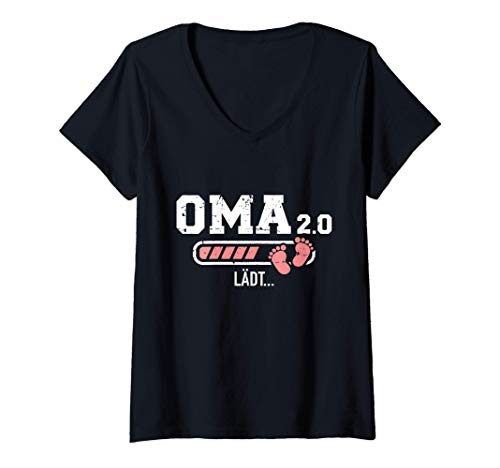 Damen Zweifache Oma 2.0 lädt Zwillinge loading T-Shirt mit V-Ausschnitt Damen Zweifache Oma 2.0 lädt Zwillinge loading T-Shirt mit V-Ausschnitt von Zweifache Oma Shop