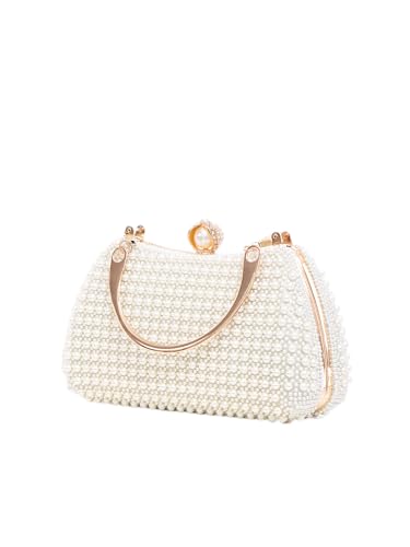 Zweig & Ewigkeit Abendtasche Damen mit Perlen – 2-in-1 Handtasche & Umhängetasche – Elegante Clutch für Hochzeit, Party, Ball & Events – Stilvoll & Vielseitig von Zweig & Ewigkeit