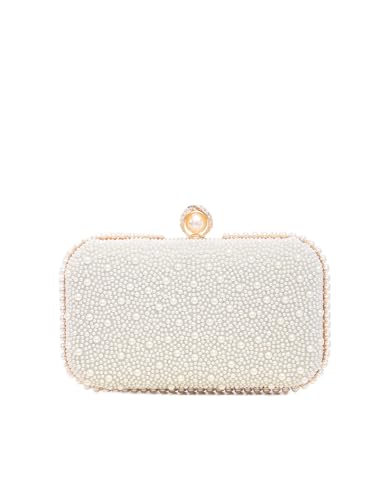 Zweig & Ewigkeit Elegante Damen Abendtasche mit Kunstperlen und Goldkette – Stilvolle 2-in-1 Handtasche & Umhängetasche – Perfekte Clutch für Hochzeit, Party & Events in Einzigartigem Design von Zweig & Ewigkeit