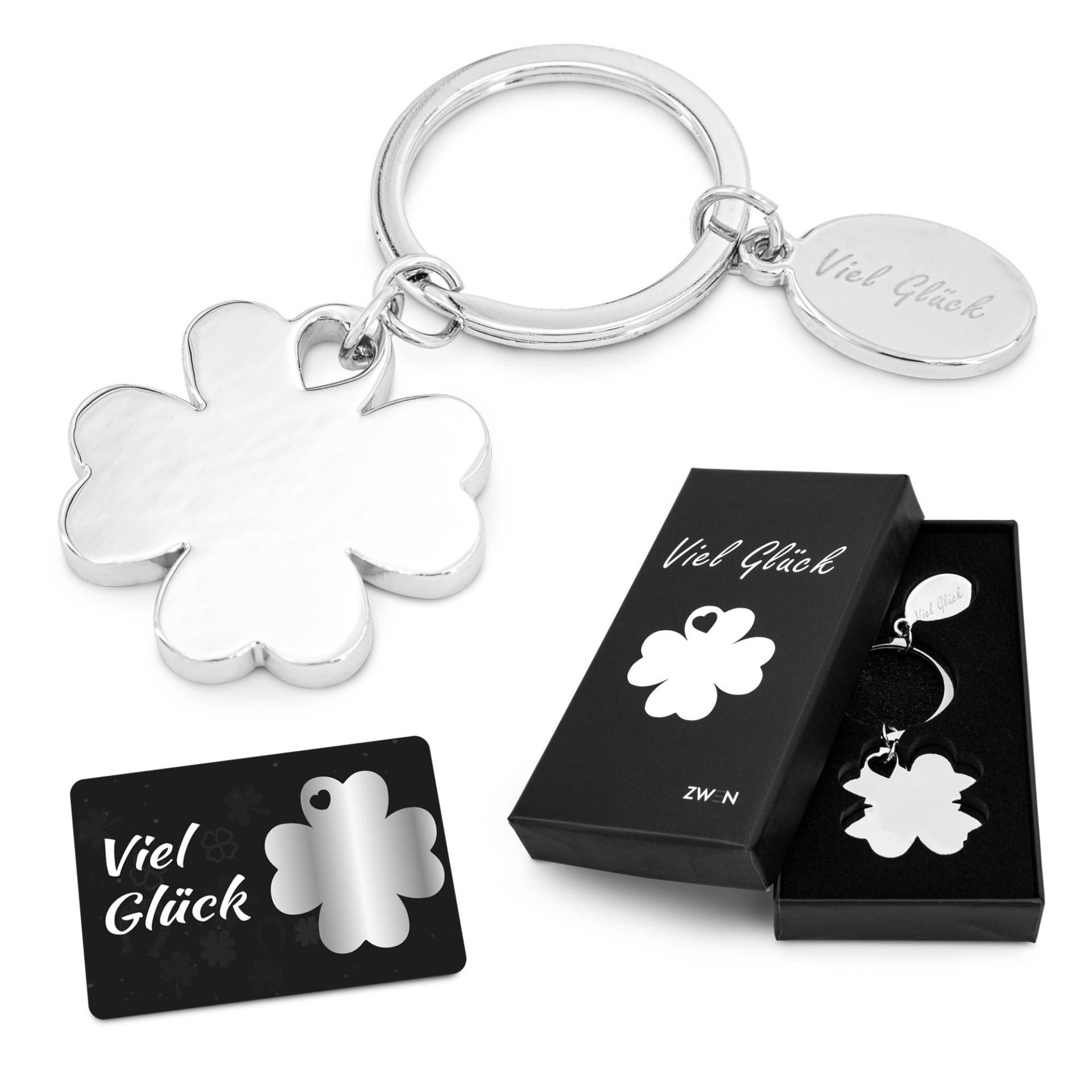 Glücksbringer Schlüsselanhänger Als Kleeblatt - Talisman Spendet Glück Zur Prüfung, Op Etc. | Vierblättriges Kleeblatt von Zwenshop