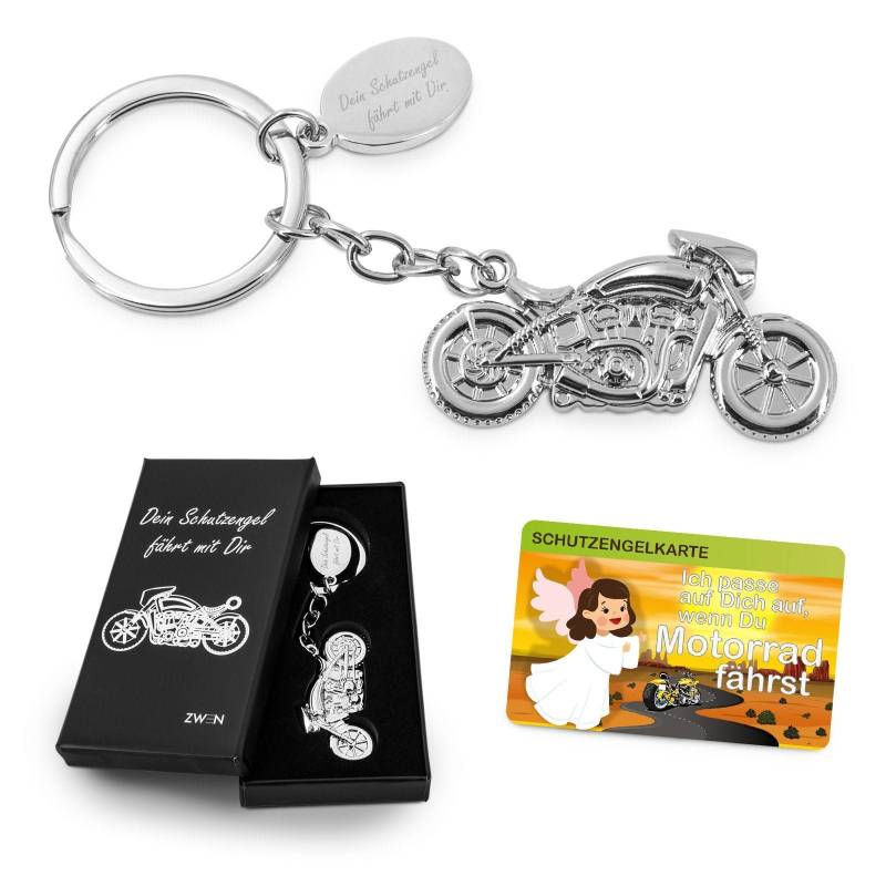 Motorrad Schlüsselanhänger Als Schutzengel Oder Führerschein Geschenk/Zum | Schlüsselanhänger Motorrad von Zwenshop