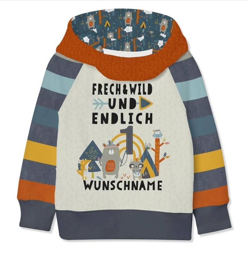 Pullover Geburtstag Kind Eigener Name | Kinder Baby Sweatshirt Geschenk Kindergarten Krippe| Mädchen Junge Warmer Hoodie Personalisier von ZwergenNaehstuebchen