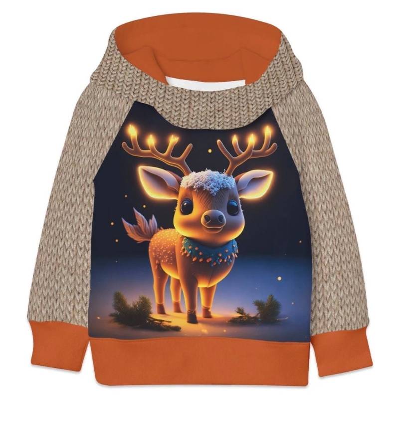 Pullover Rentier Weihnachten | Geschwister Outfit Kinder Baby Warmer Hoodie Sweatshirt Geschenk Kindergarten Krippe Handmade von ZwergenNaehstuebchen